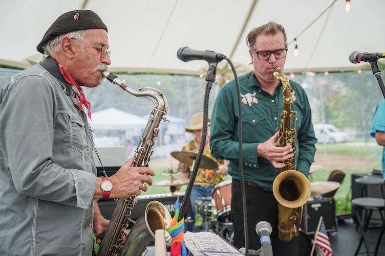 A band plays during reunion